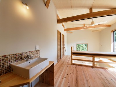 ２階手洗いスペース (「農のある暮らし」の家)