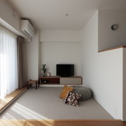 桃山台のマンションリフォーム／個室は控えめに、家族の居場所は最大限に