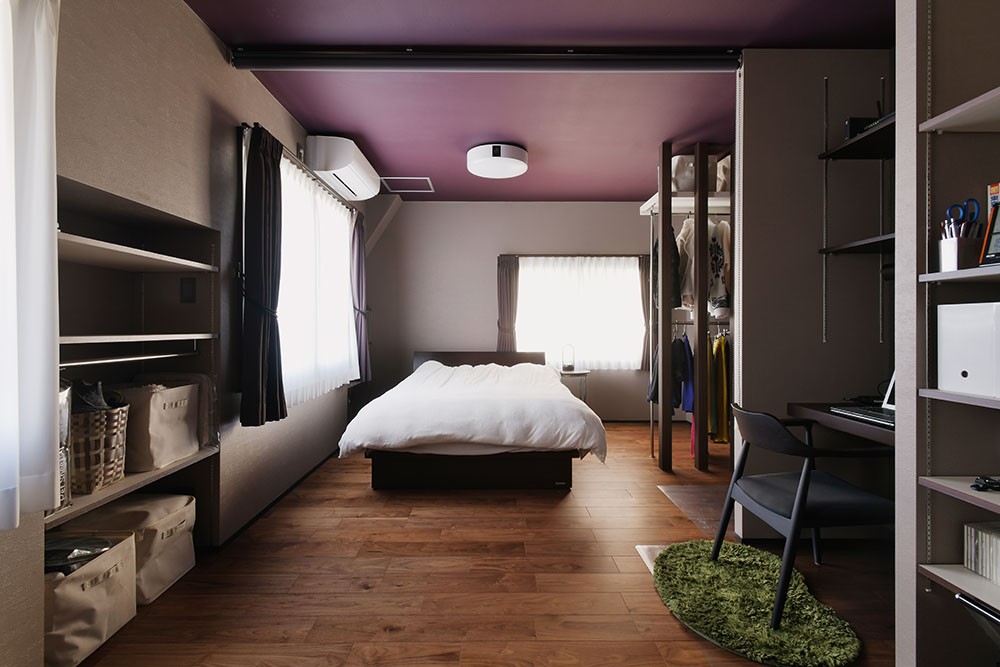 ベッドルーム事例：寝室（スケルトン工事で安心の家に。～回遊動線にこだわった行き止まりのない家～）