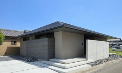 外観｜SQ-FLAT　方形屋根の30坪木造平屋住宅