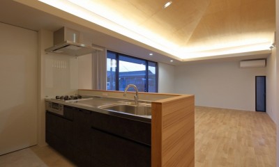 キッチン｜SQ-FLAT　方形屋根の30坪木造平屋住宅