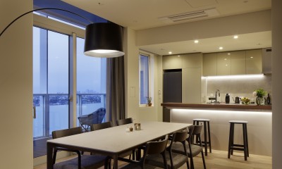 Y邸リノベーション / タワーマンション最上階住戸のリノベーション (ダイニングキッチン)