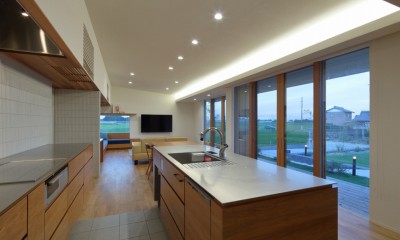 キッチン｜KZ-FLAT　素材感を大切にした二世帯住宅