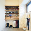 理想の暮らし×ヴィンテージマンション×台形のお部屋の写真 靴がたくさんおける玄関と土間
