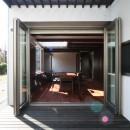 竪格子の家２『スタイリッシュなコンパクト住宅』の写真 テラス