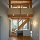小西郷の家～ご夫婦のためのシンプルな切妻屋根の住宅～の写真 リビング階段