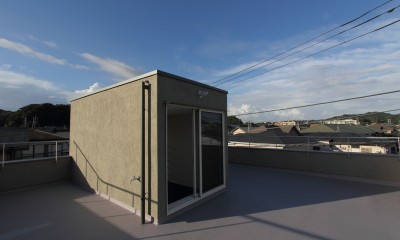 Cube+ 『屋上までフル活用、表面積を最小にした立方体の住まい』 (屋上テラス)