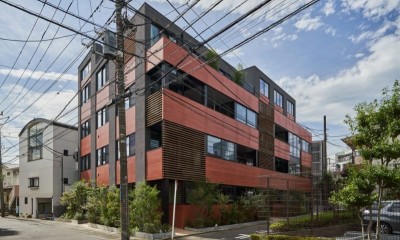 多摩川の集合住宅 ／Apartment in Tamagawa (外観)