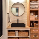 彩り豊かなひとり暮らしリノベの写真 洗面室