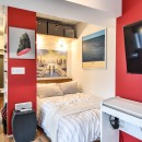 彩り豊かなひとり暮らしリノベの写真 ベッドスペース