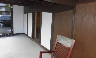 納屋の改装、伝統的ななまこ壁