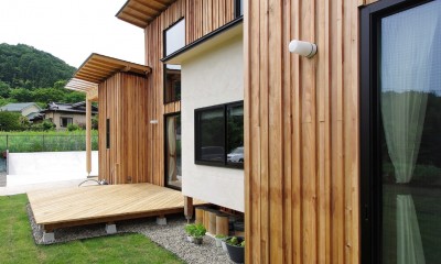舟生　- 木材の美しさを感じる凸凹壁の家 - (凸凹の壁　外観)