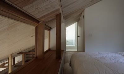 ２階寝室　ベットルーム｜大屋根まわりの眺居