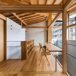 夫婦で暮らすミニマルな木造空間　：　大津の住宅 (書斎)