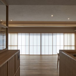 墨田の住宅 -室内階段のあるマンションリノベーション- (リビングダイニング)