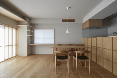 墨田の住宅 -室内階段のあるマンションリノベーション- (ダイニング)