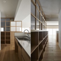 墨田の住宅 -室内階段のあるマンションリノベーション- (キッチン)