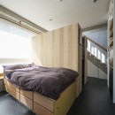 空間を仕切る壁は作らない。デザイナーズ物件のワンルームリノベーション。の写真 寝室