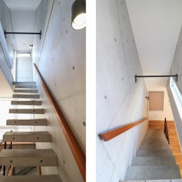 空間を仕切る壁は作らない。デザイナーズ物件のワンルームリノベーション。 (階段)