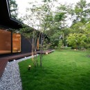 森を包む家〜自然の風景を包むように開かれた｜軽井沢別荘〜の写真 中庭
