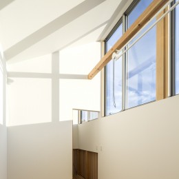 arkab prior｜高い天井のリビングから各所に繋がる、箱と片流れの住宅 (子供室)