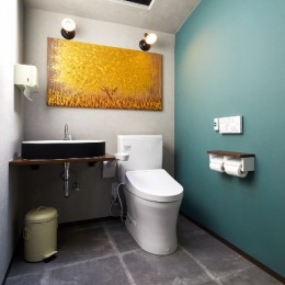 デイサービスのイメージを一新した、カフェのような介護福祉施設 (トイレ)
