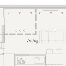永く住むために自分達に合ったシンプルな暮らしを叶えたマンションリノベーション (照明計画)