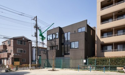 曳舟の家/House in Hikifune (外観)