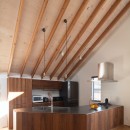 大田区の家 〜のびやかな梁現しの屋根〜の写真 への字のオーダーキッチン