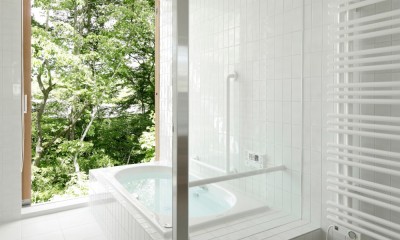 084軽井沢Sさんの家 (浴室)