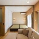 アイランドキッチンがつくるカフェスタイルの楽しい暮らしの写真 LDK　寝室