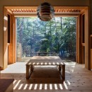「外の居間」のある八ヶ岳高原の山荘の写真 1階　居間