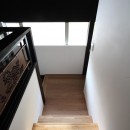鎌倉谷戸の家ー海外勤務リタイヤ後の住まいの写真 ２階階段室採光塔ー１階のトイレに光を注ぐ