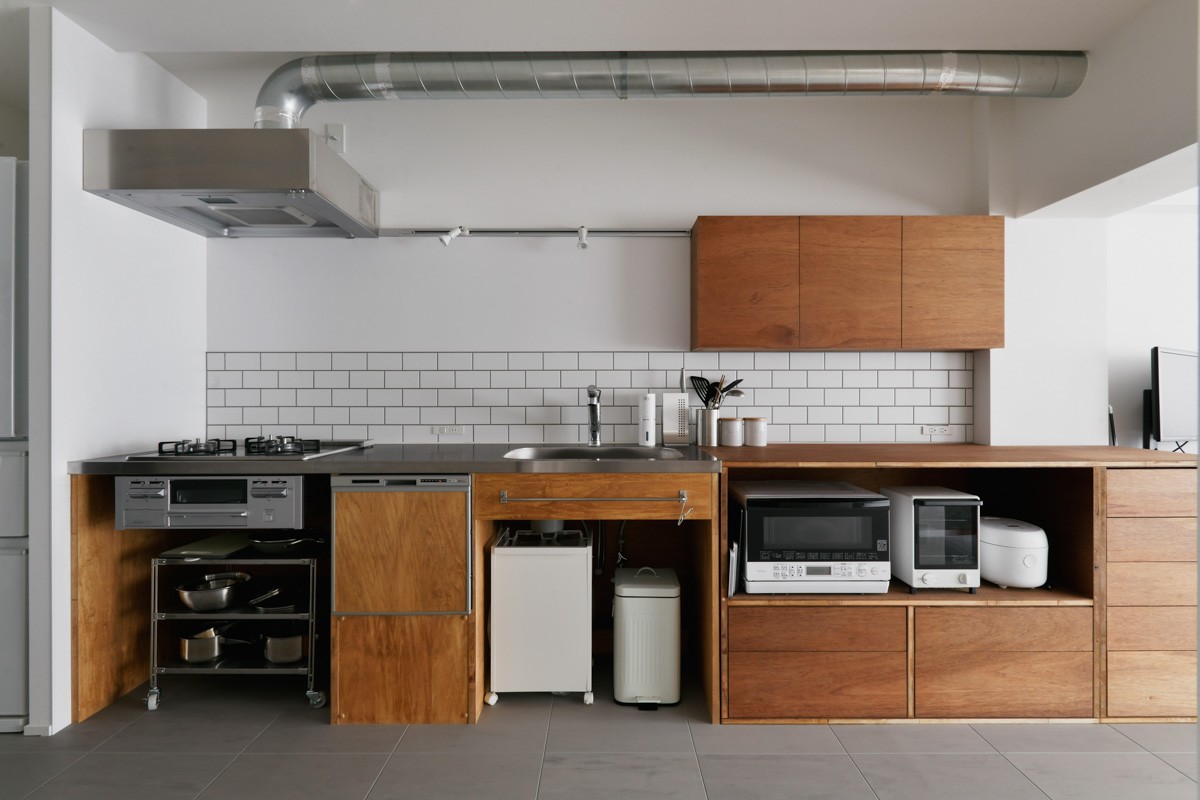 キッチン事例：キッチン（DIY家具で育てる家）