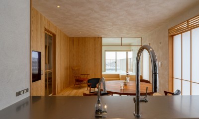 キッチンからの眺め｜鶴瀬の家　温熱環境を整え、住み心地をよくするフルリノベーション｜改修