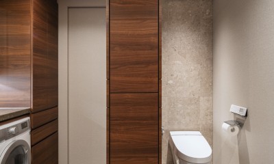 洗面室・トイレ｜落ち着いたトーン　穏やかな空気が流れる大人モダンな空間