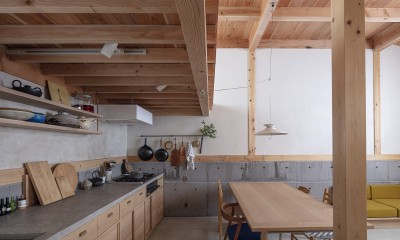 ダイニングキッチン｜白鷺の家