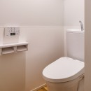 築80年！空き家を再生した「リノベーションアパートメント」～小屋のような家・小屋空間で人気～の写真 トイレ：腰までキッチンパネルで汚れない