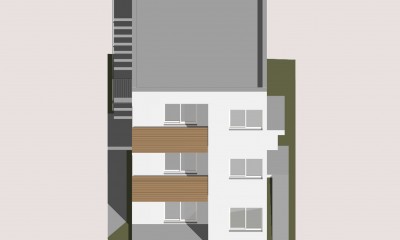 アイソメ｜PeaceTrees 『RC造3階建ての共同住宅』