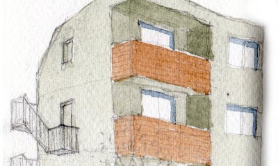 スケッチ｜PeaceTrees 『RC造3階建ての共同住宅』