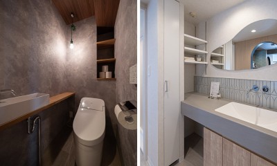 トイレ、洗面所｜曲線美を活かしデザイン性ある空間