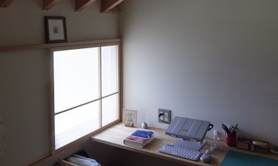 鎌倉山の家～茶室のある詫び寂びの家 (書斎)
