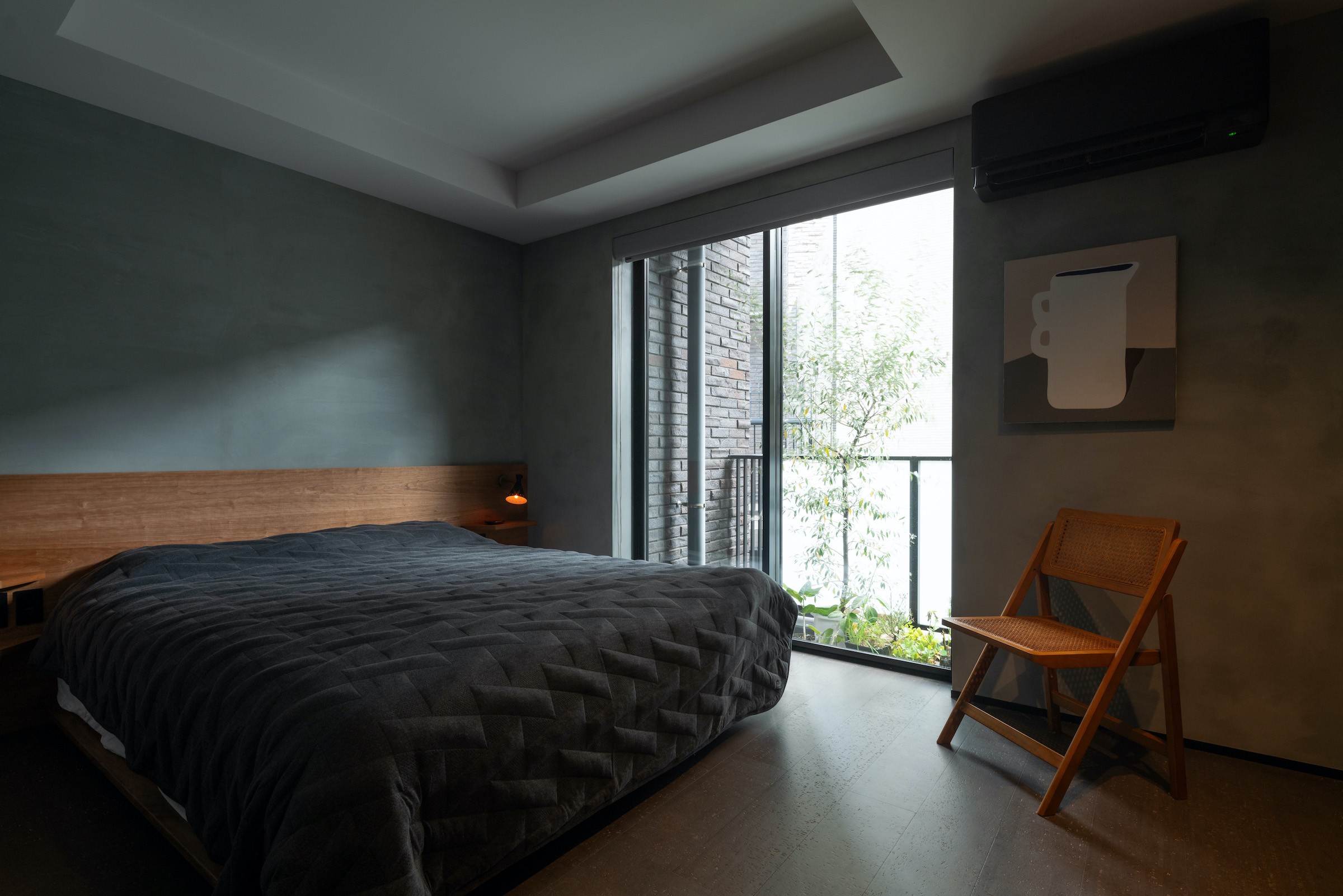 ベッドルーム事例：寝室（太子堂の家　〜素材感のあるマンションリノベーション〜）