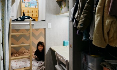 子ども部屋｜空間を立体的に活用したインダストリアルな隠れ家リノベ