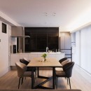 4世代で住む重量鉄骨の家の写真 明るいLDKに開放的なオープンキッチン