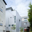 鶴見の家_街を見渡すライブラリーのある二世帯住宅の写真 外観