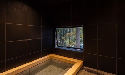 青木湖の住宅(リノベーション) (浴室)