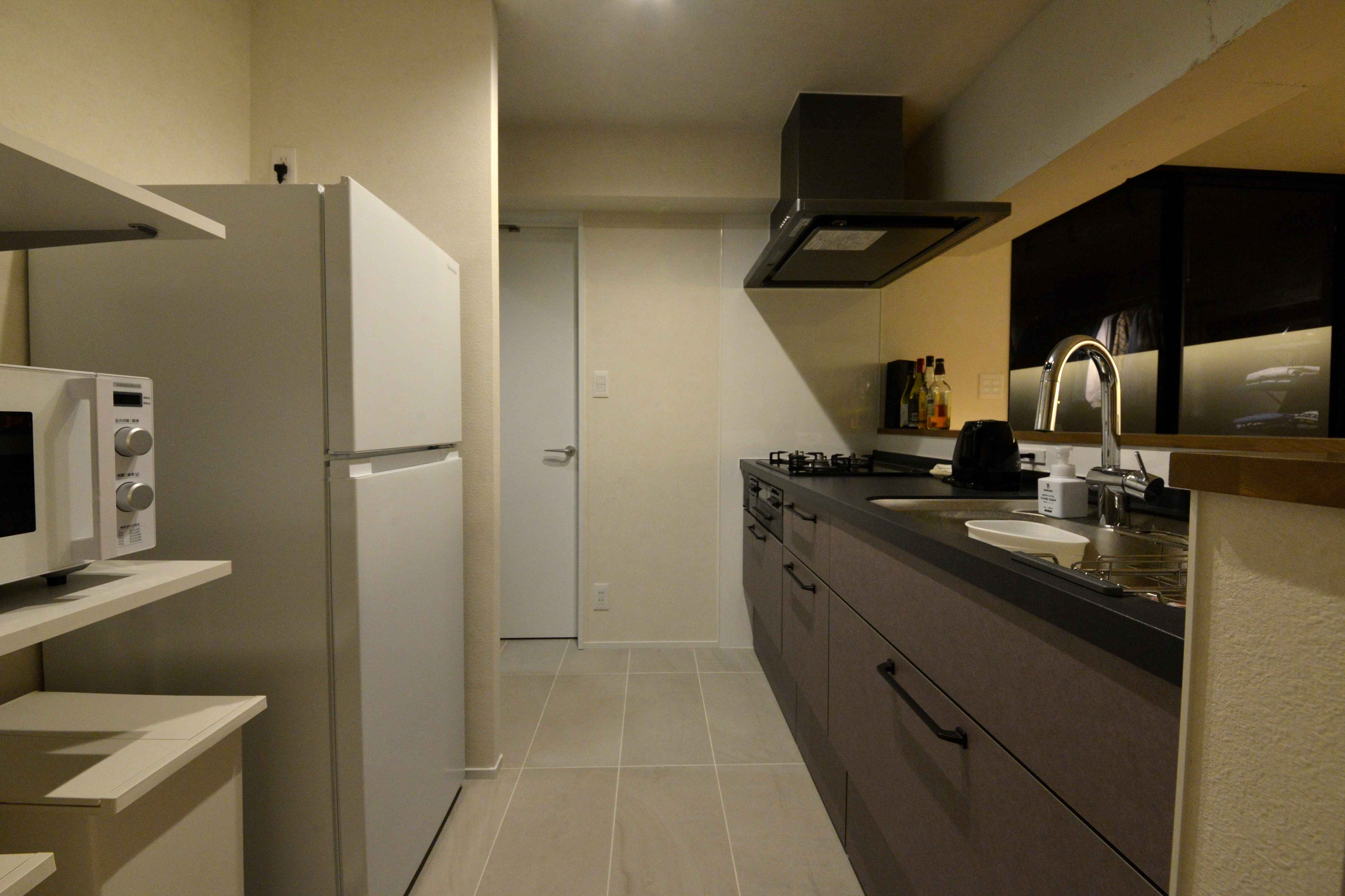 キッチン事例：Panasonicのラクシーナ（古着屋をイメージしたヴィンテージとナチュラルなお住まい）