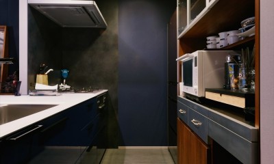 キッチン｜M様邸＿寛ぎの青の家