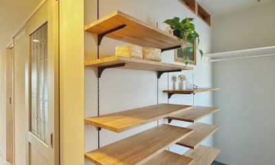 兵庫県Nさん邸：夫婦のライフスタイルに合わせ、開放感のあるお家へ。リモートワーク対応と充実した収納力。 (洋室→土間＋リモートワーク専用ルームに)